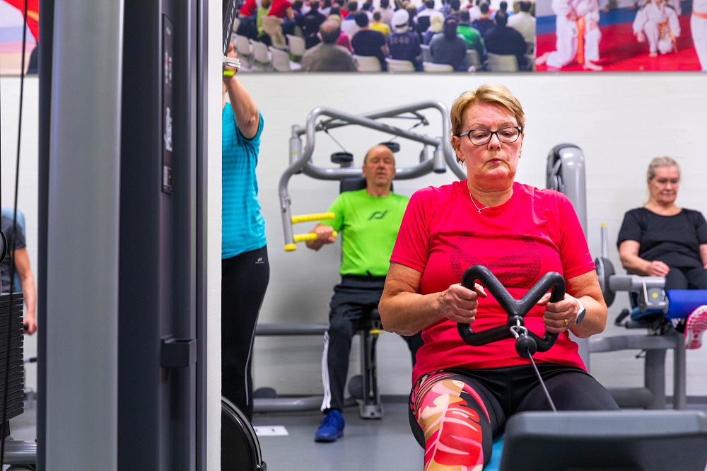 Seniors at the gym.